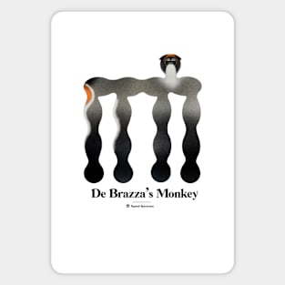 Bold monkey print "De brazza's monkey" Magnet